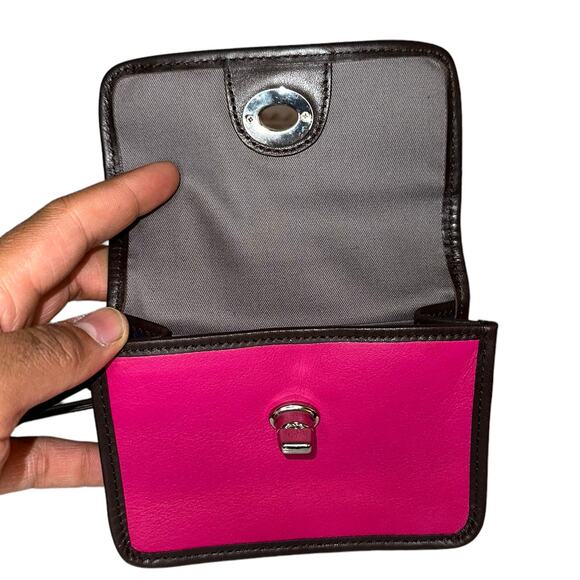Coach Fuchsia Pink Brown Turn Lock Legacy Mini Crossbody 48022 Bag Purse - Picture 5 of 13